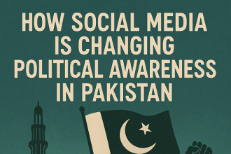 Visual representation of social media platforms influencing political awareness in Pakistan