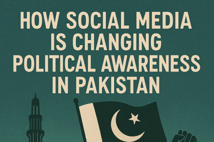 Visual representation of social media platforms influencing political awareness in Pakistan