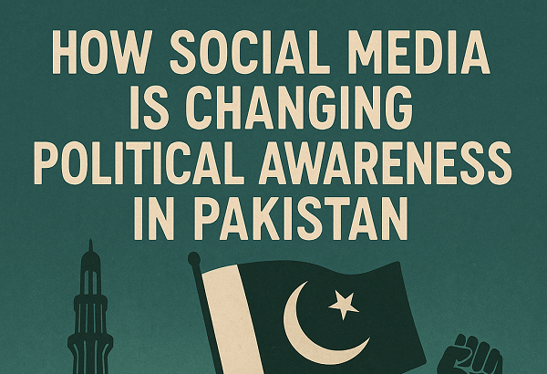 Visual representation of social media platforms influencing political awareness in Pakistan