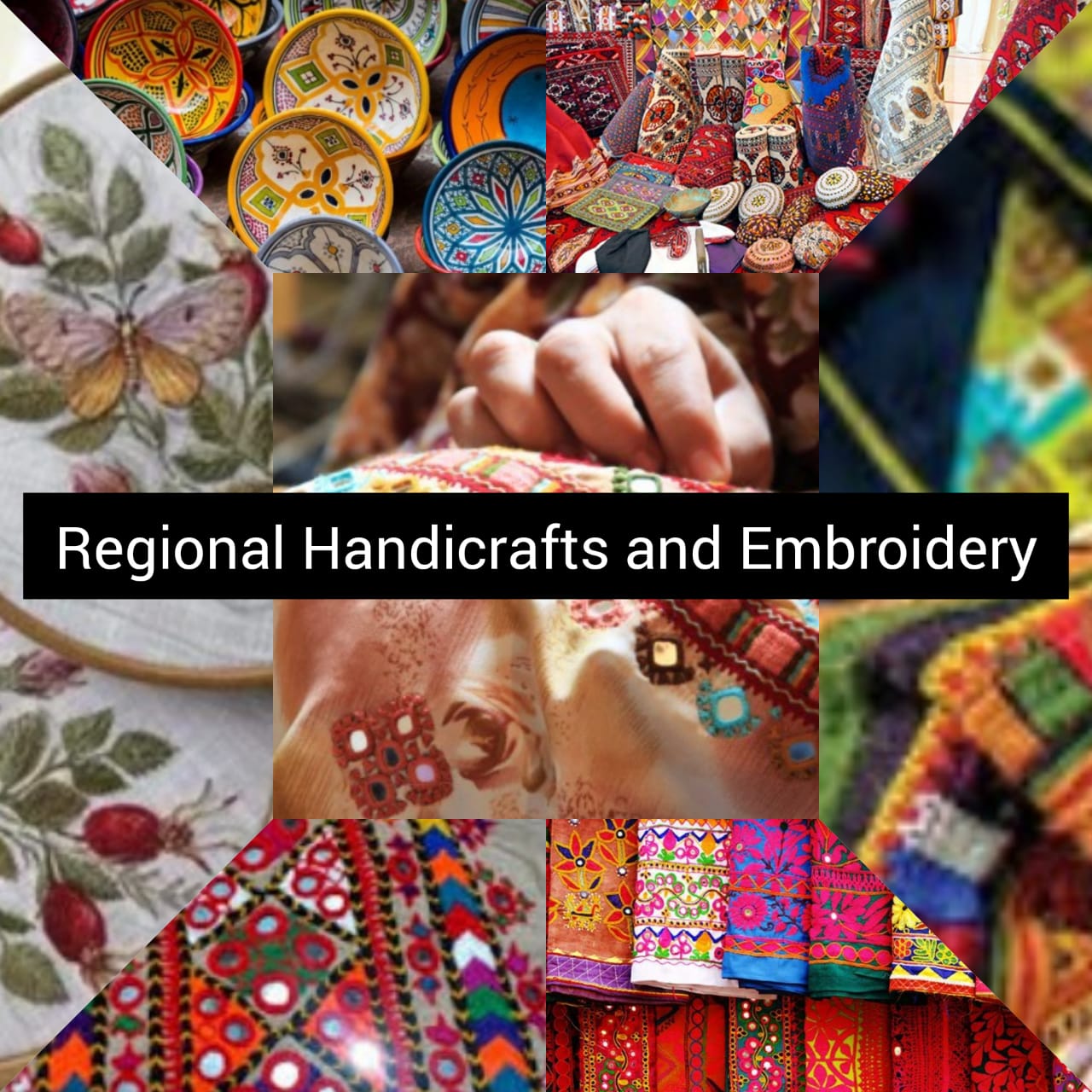 Pakistani artisan making traditional embroidery