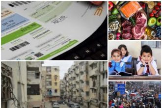 Middle-class family facing rising grocery prices due to inflation