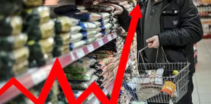 Rising food prices on supermarket shelves