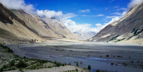 A picturesque view of Haramosh Peak, highlighting the valley's raw and untouched beauty.