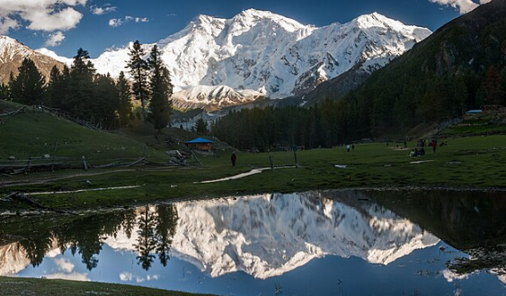 Stunning panoramic view of valleys and mountains in Gilgit-Baltistan.