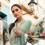 Models showcasing sustainable fashion outfits made from organic fabrics.