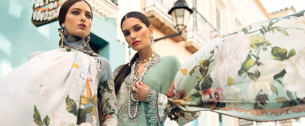 Models showcasing sustainable fashion outfits made from organic fabrics.