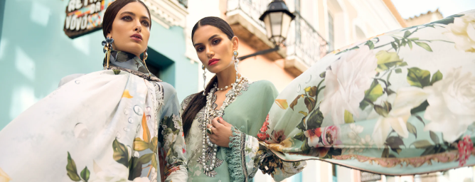 Models showcasing sustainable fashion outfits made from organic fabrics.