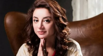 Sarwat Gilani discussing mental health on a talk show
