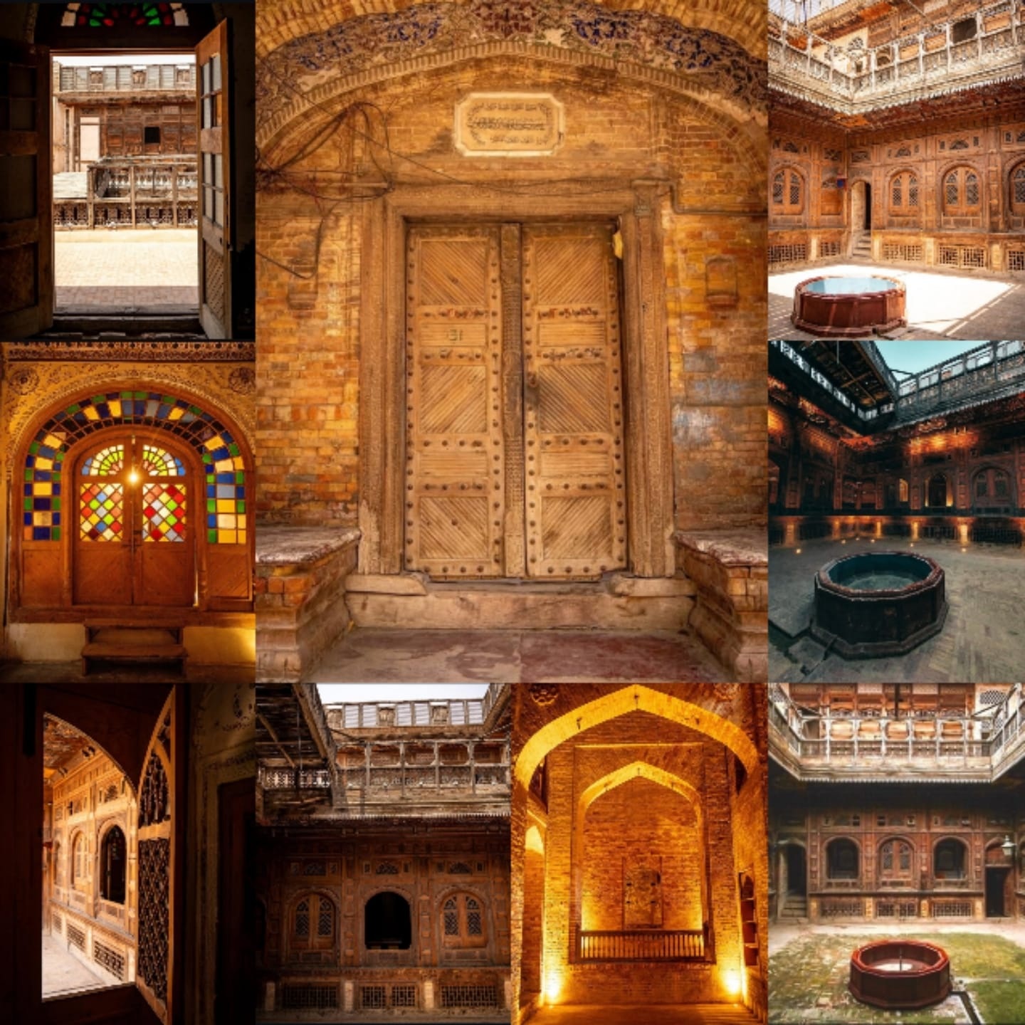 Traditional wooden architecture of Sethi House in Peshawar.