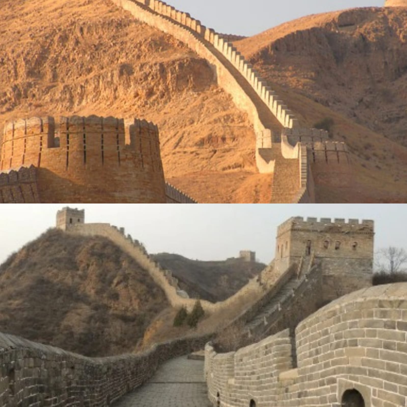Long stretch of Ranikot Fort’s walls against rugged terrain.