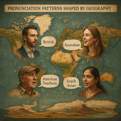 Mountainous and coastal maps showing dialect shifts