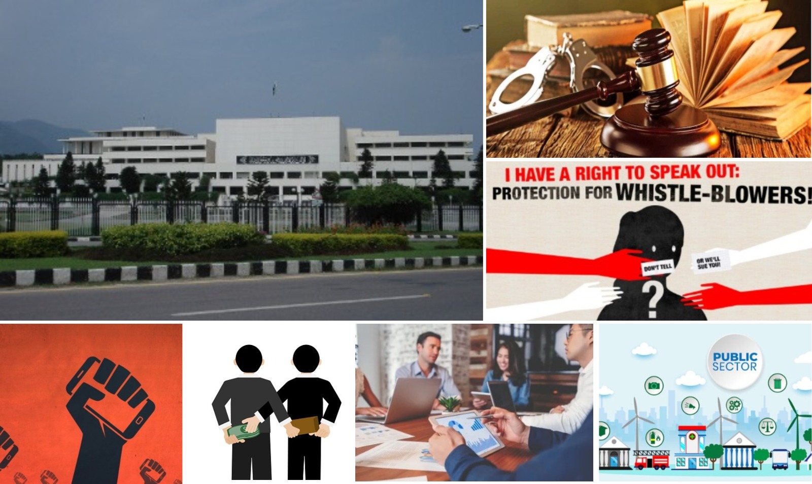 Infographic showing solutions to combat corruption in Pakistan