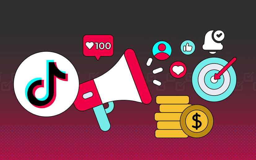 Clickable icons and discount tags around a phone screen