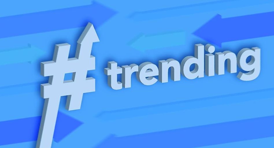 Trending political hashtags on a Pakistani social media dashboard