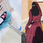 Stylish Pakistani woman wearing chiffon hijab and traditional dress