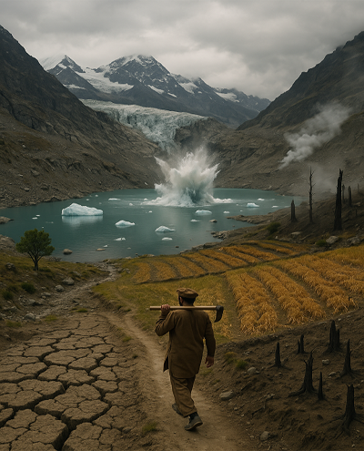 Environmental changes in the northern regions of Pakistan’s Himalayas.