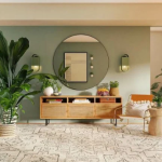 Budget-friendly Pakistani home décor with colorful cushions and indoor plants