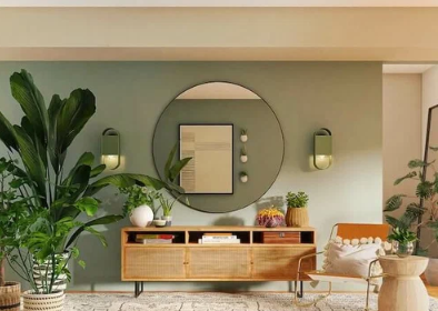 Budget-friendly Pakistani home décor with colorful cushions and indoor plants