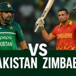 Pakistan vs Zimbabwe cricket graphic showing match highlights and trending sports visuals